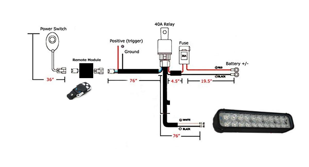 Led Lightbar Relay Wiring Harness W Led Indicator Light Switch Ijdmtoy Com