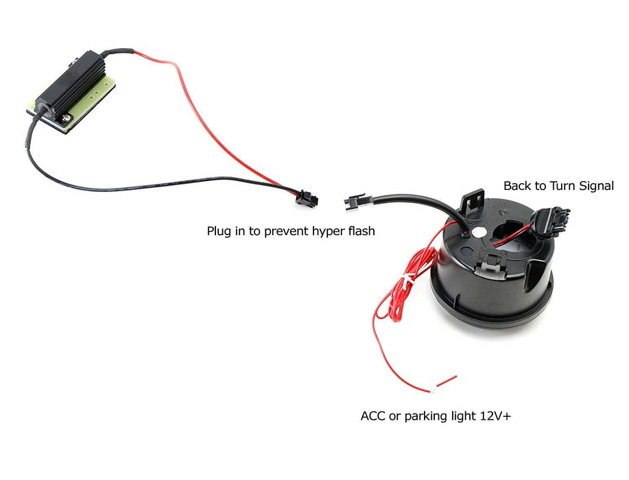 07-17 Jeep Wrangler LED Daytime DRL Turn Signal Light Assembly — 