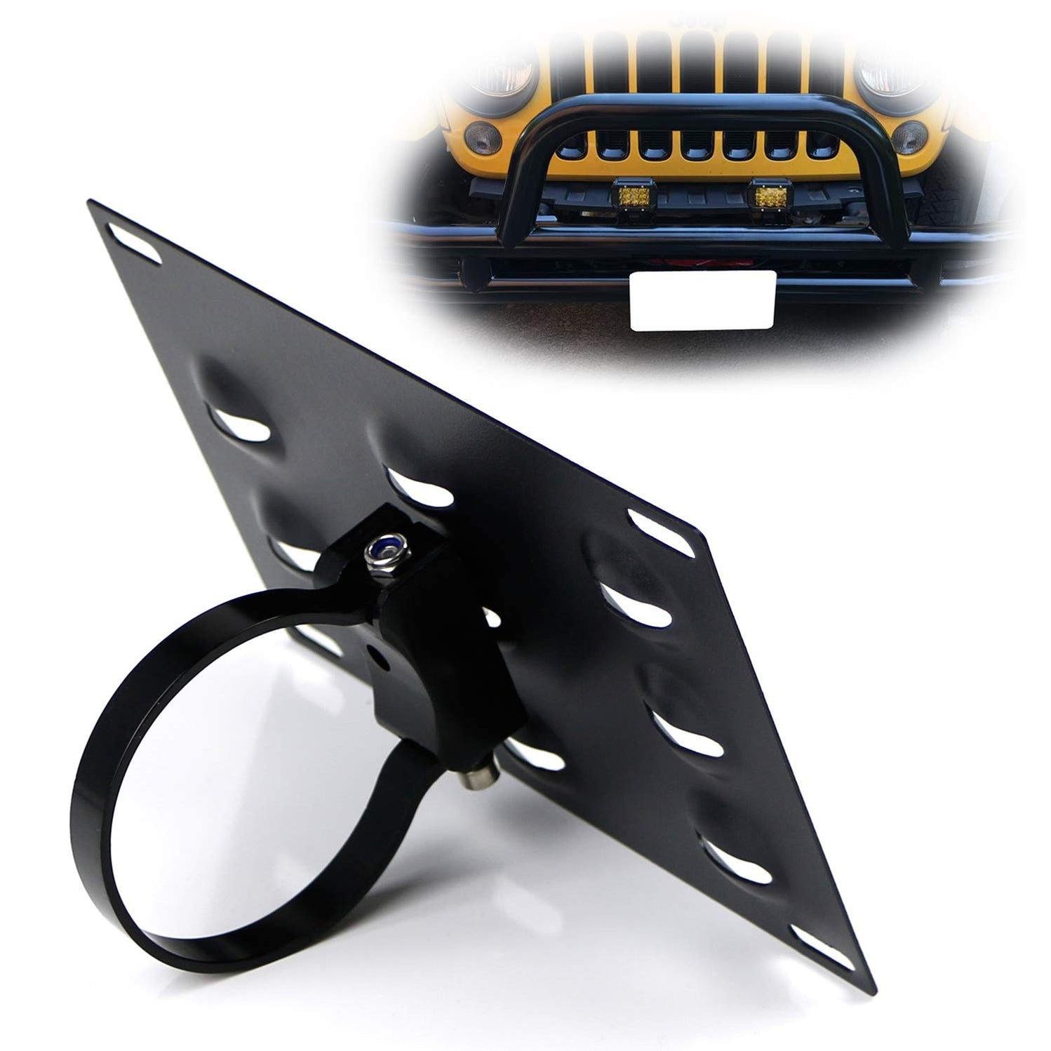 Bumper Guard Tube Mount License Plate Bracket —