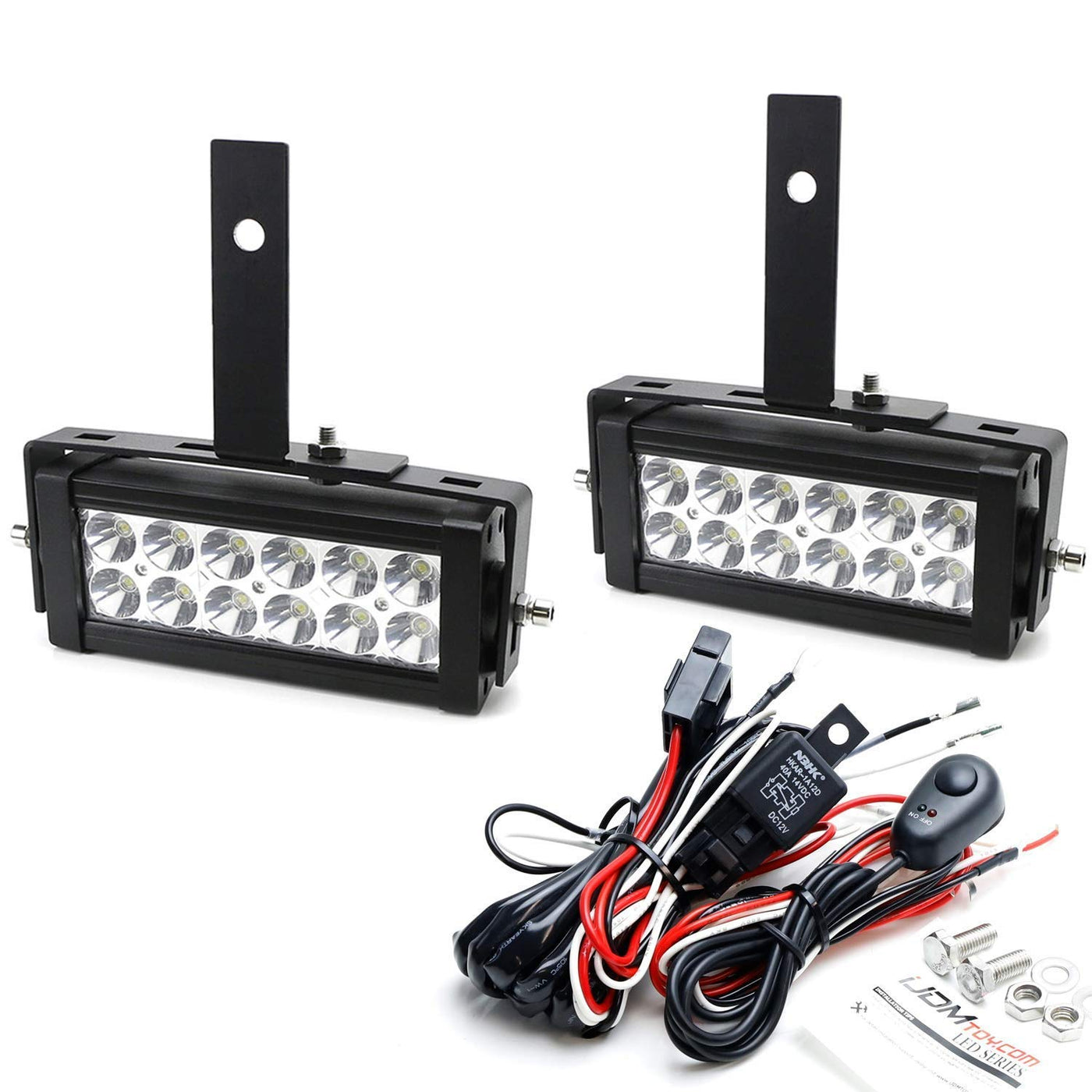 Jeep Wrangler JK & JL Rear Bumper Reverse LED Light Bar Kit — iJDMTOY.com