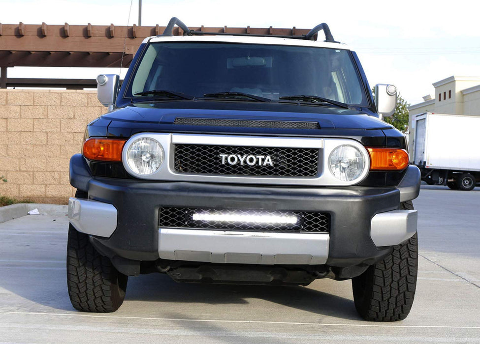 07 14 Toyota Fj Cruiser Behind Lower Grille Led Light Bar Kit