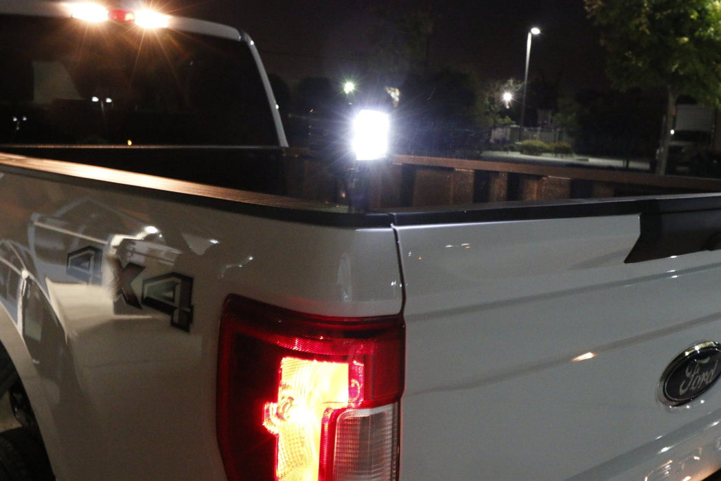 Truck Bed Led Pod Light Kit For 2015 Up Ford F150 2017 Up F250 F350 F450 2 20w High Power Cree Led Pods Rear Truck Bed Corner Mounting Brackets