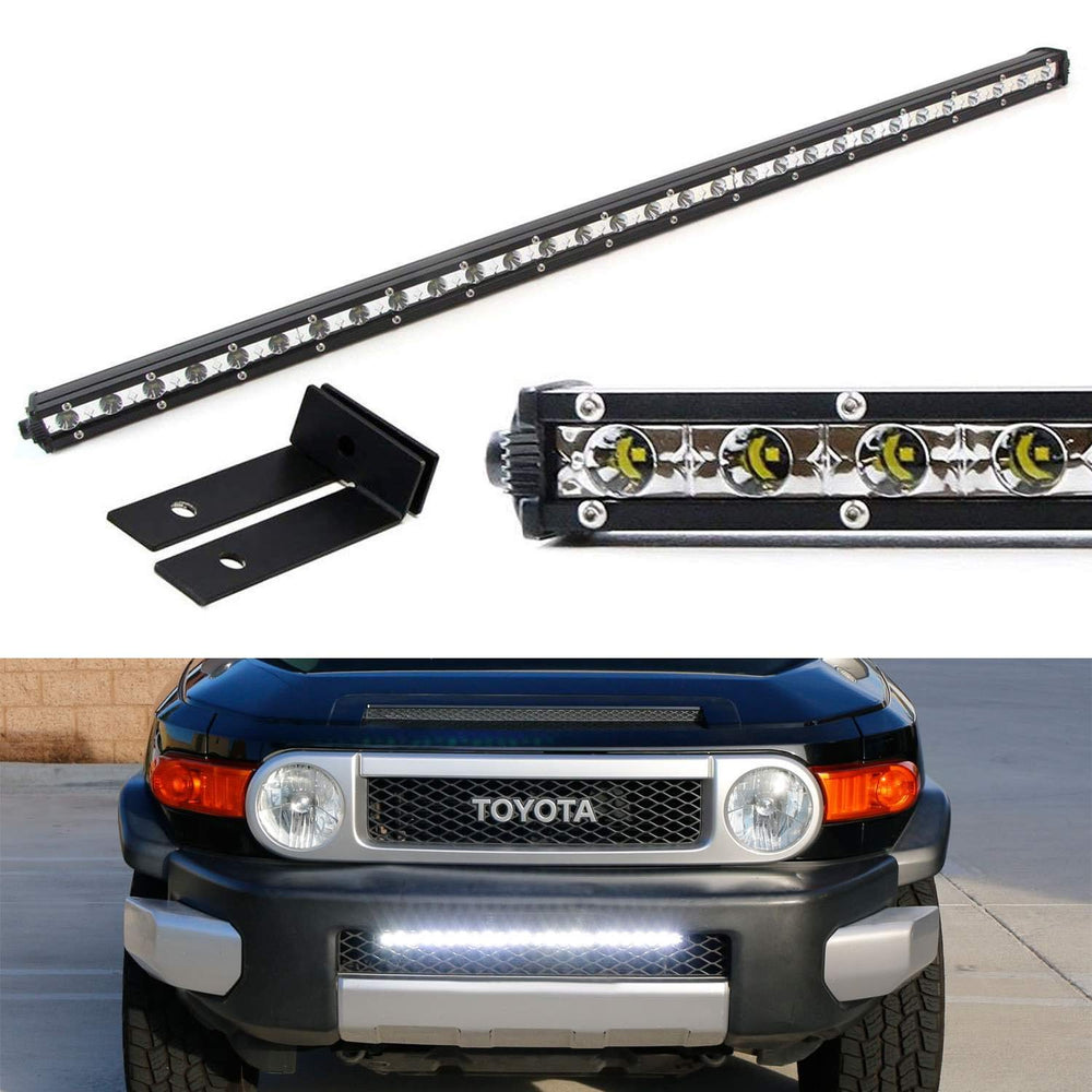 Toyota Fj Cruiser Behind Lower Grille Mount Led Light Bar Kit