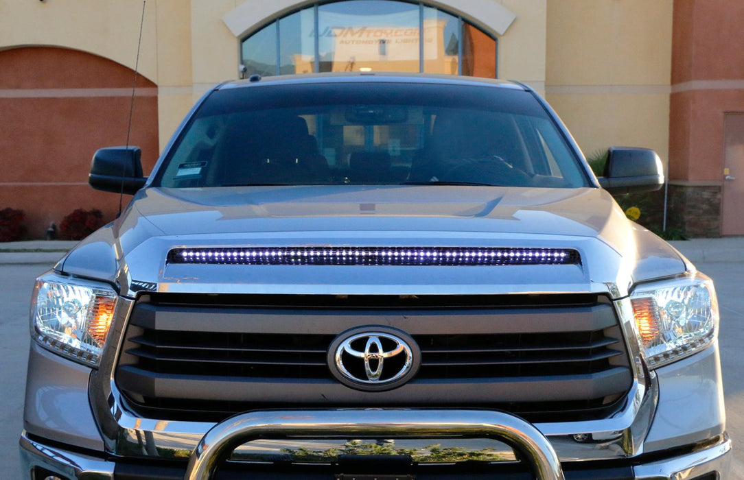 14-19 Toyota Tundra White Flexible LED Hood Bulge Light ... led headlight wiring wire key 