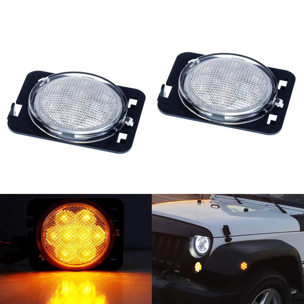 2007-17 Jeep Wrangler JK LED Fender Flare Side Marker Lights — 