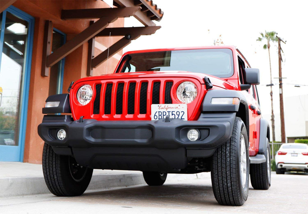 jeep wrangler front bumper license plate holder