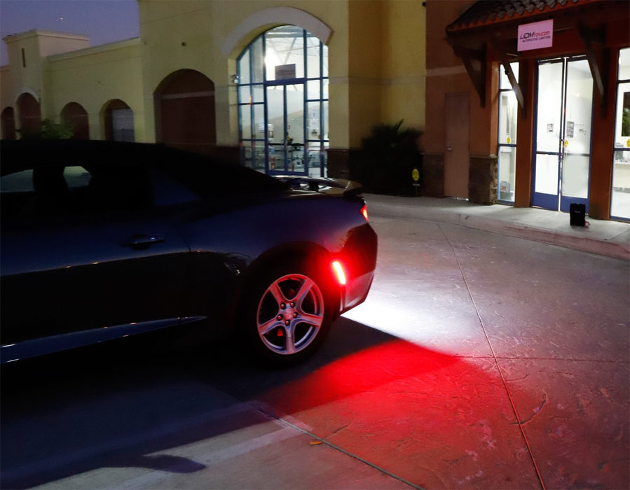 2015-up Dodge Charger Red Full LED Rear Side Marker Lights — iJDMTOY.com