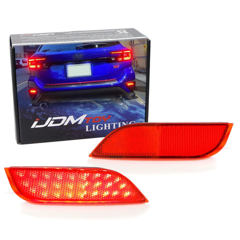 Red LED Bumper Reflector Lights For Tesla Model Y, Tail/Brake/Sequenti —  iJDMTOY.com