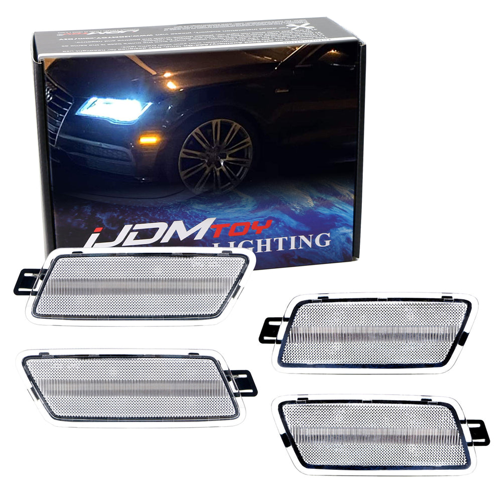 Misleidend Ik geloof elektrode Audi A7 S7 RS7 White/Clear Lens Amber/Red Full LED Side Marker Lights —  iJDMTOY.com