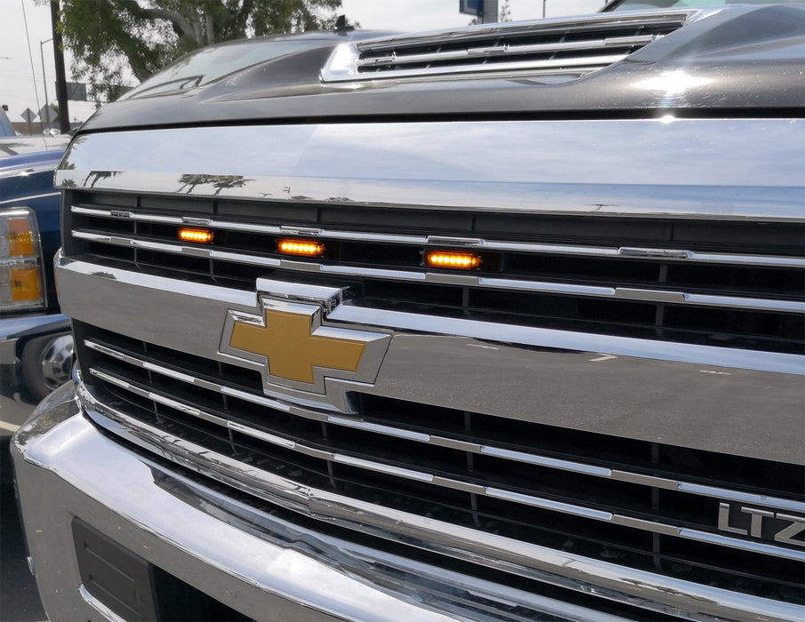 15-up Chevy Silverado 2500 3500 Amber LED Grille Lights ... led headlight wiring wire key 