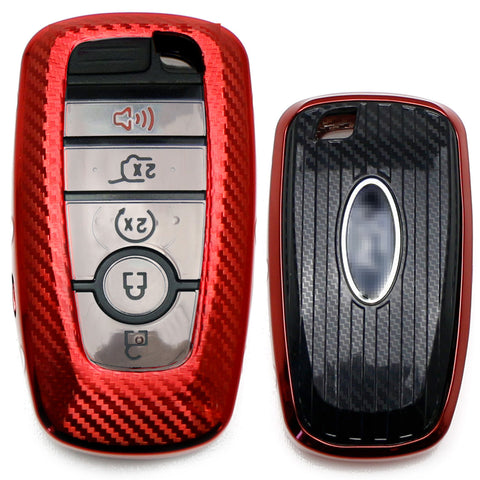 Silicone Carbon Fiber Smart Key Fob Chian Case Cover For Lexus IS ES NX RX  GS LX