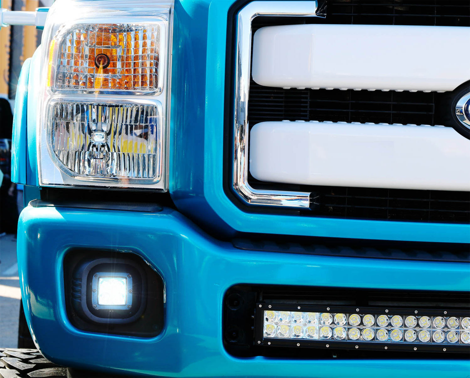 1999-2016 Ford F250 F350 F450 20W CREE LED Pod Fog Light Kit — iJDMTOY.com