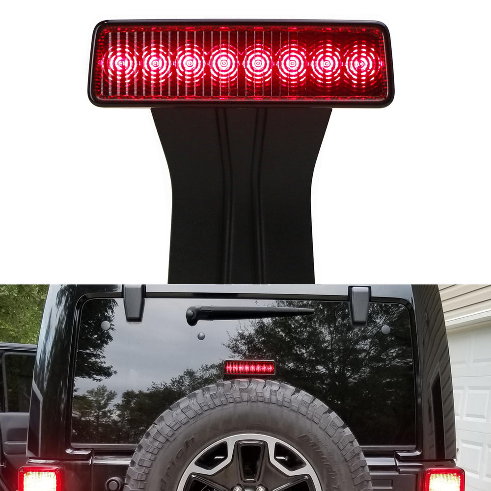 2007-2017 Jeep Wrangler JK LED 3rd Rear Fog Brake Light Kit — 