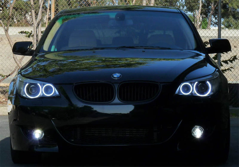 Бмв е60 глазки. BMW e60 Angel Eyes. BMW 5 e60 глазки. BMW e60 LCI. BMW e60 Headlights.