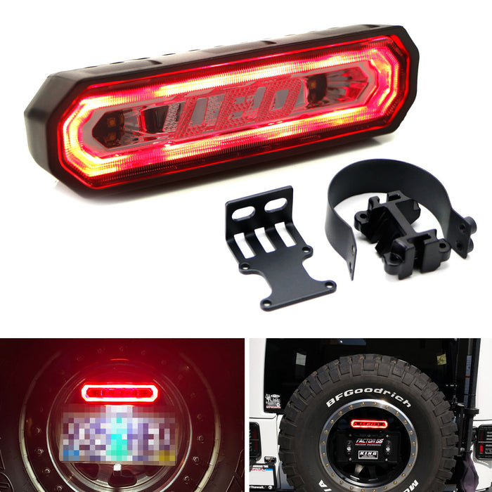 Clear Lens Rear Facing 5 In 1 Red White LED Chase Light 