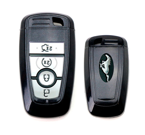 Real Carbon Fiber Black Key Fob Cover For Cadillac Escalade ATS