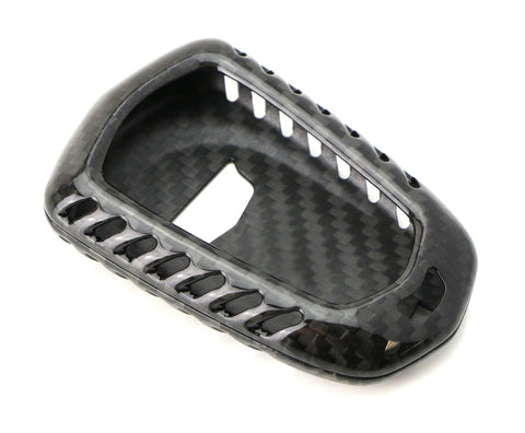 Real Carbon Fiber Black Key Fob Cover For Cadillac Escalade ATS