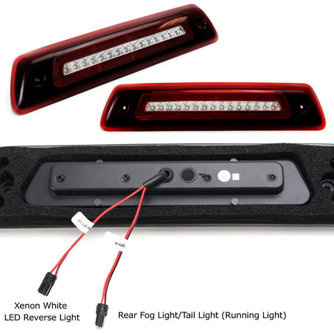 Smoked LED High Mount Tail Light, Reverse, Rear Fog Lamp For Ford