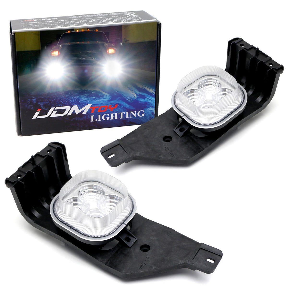 Clear Lens High Power Full 2x2 LED Fog Light Kit Compatible With Ford