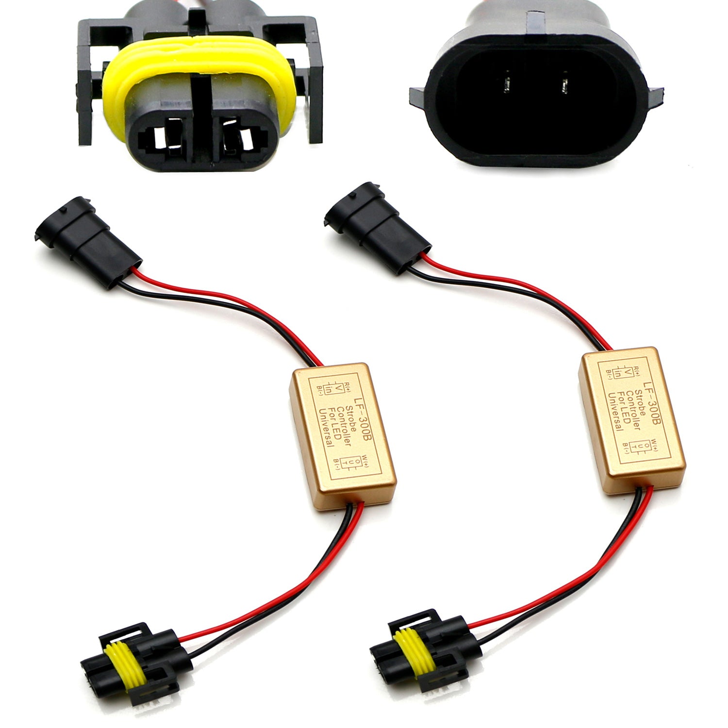 Plug-N-Play H11 H8 H9 Headlight Fog Driving Light Use Strobe Flash Module Box