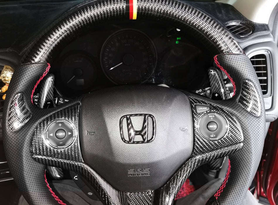 Carbon Fiber Steering Wheel Paddle Shifter Extension For Honda HRV 