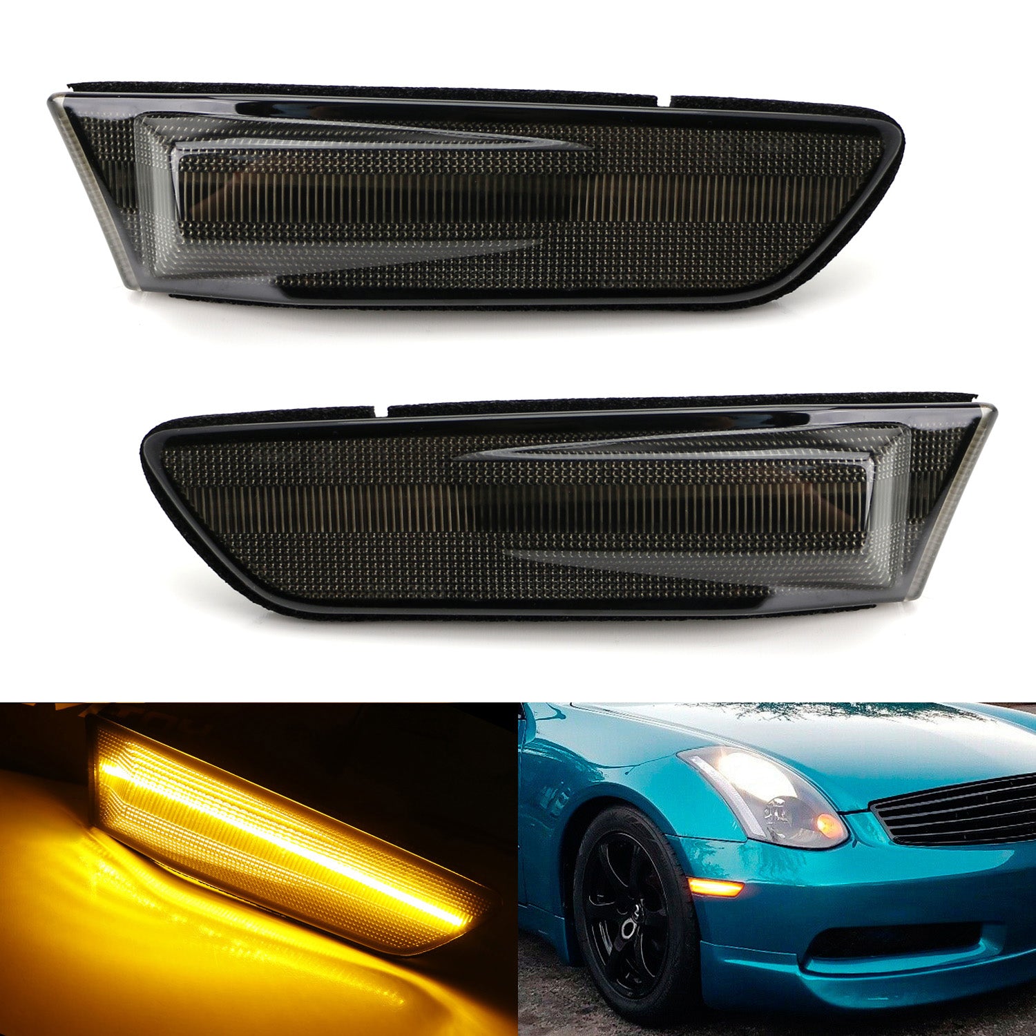 LED Fender Side Marker Lights For 03-07 Infiniti G35 Coupe — iJDMTOY.com