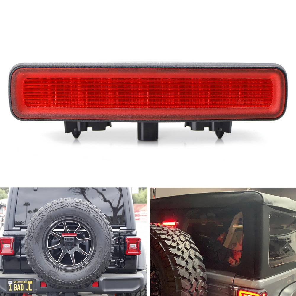Strobe/Blink LED High Mount 3rd Brake Light For 18-up Jeep Wrangler JL —  