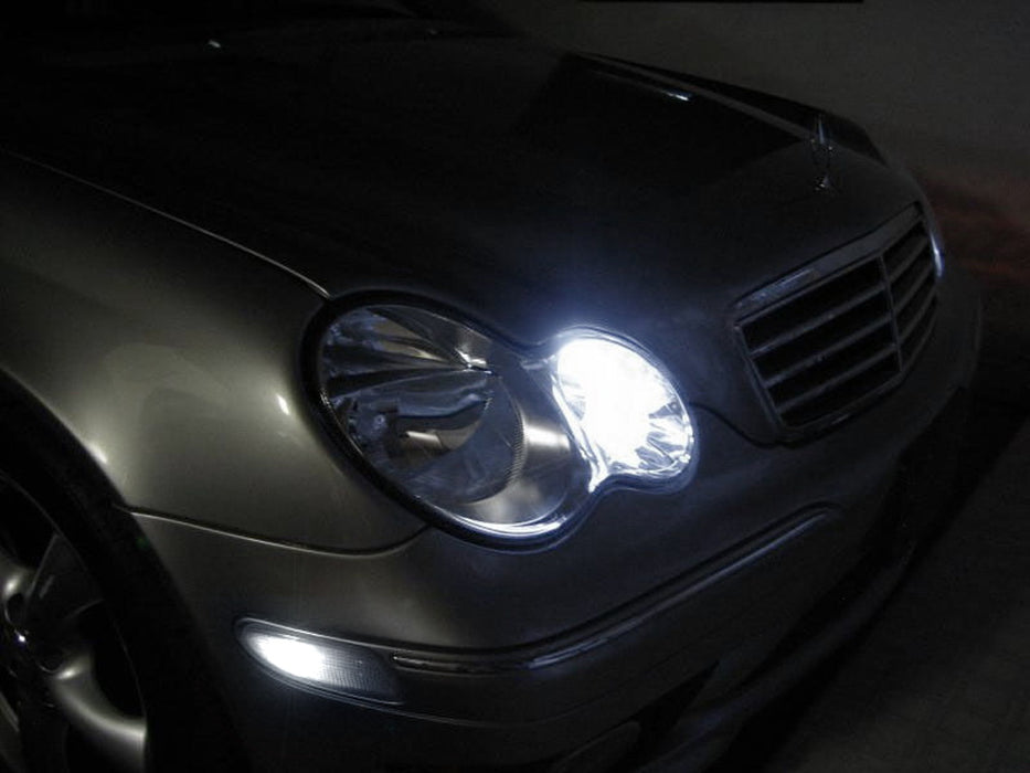 Clear Lens Side Marker Lights w/White LED For Mercedes C230 C240 C350 — iJDMTOY.com