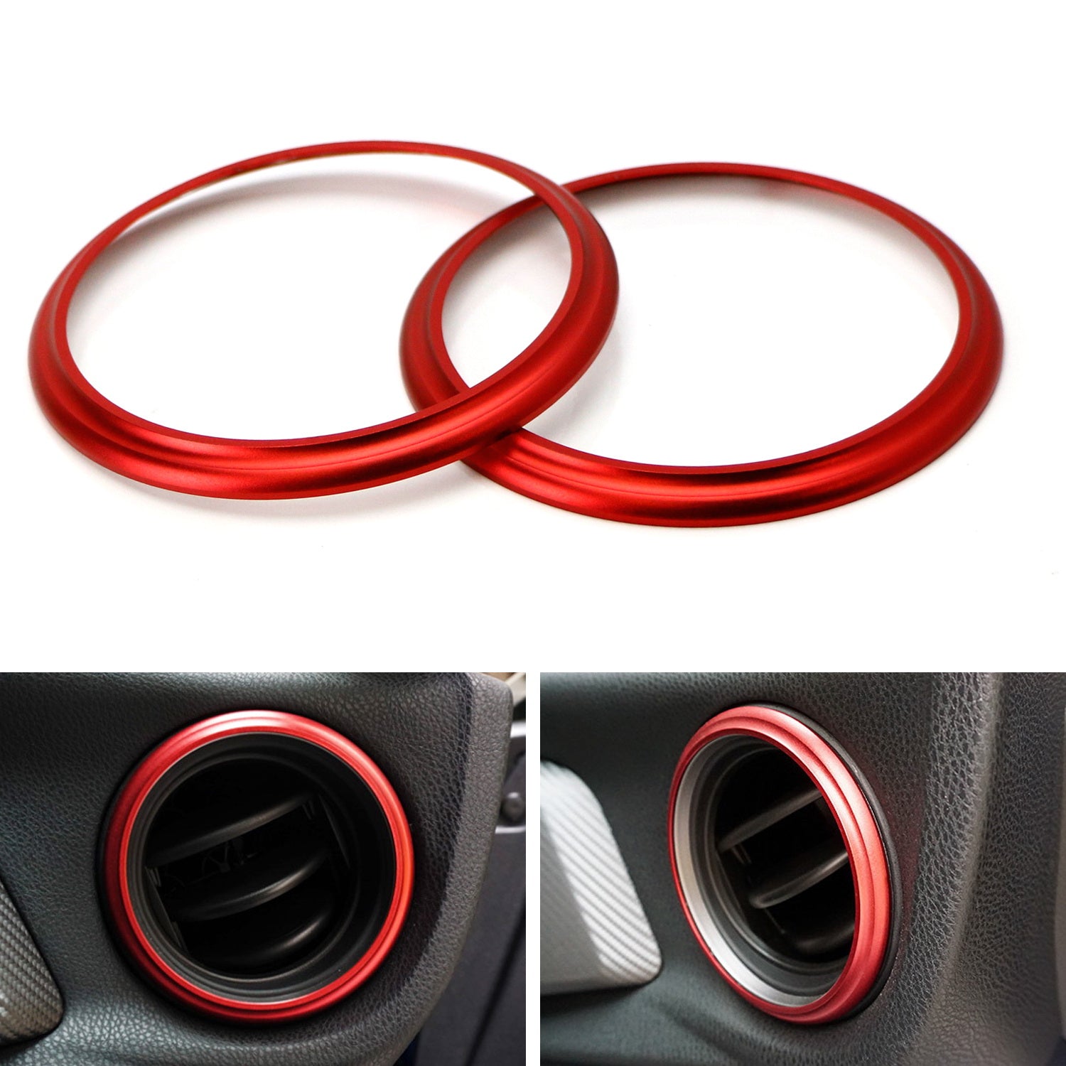 Red AC Vent/Opening Trim Decoration Cover Ring For Scion FR-S, Toyota