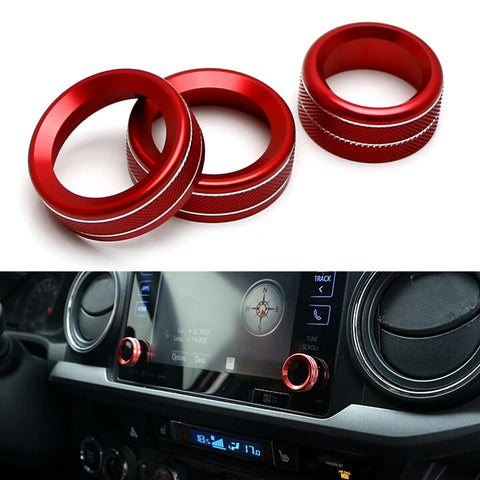 Red Real Carbon Fiber Keyless Engine Push Start Button For