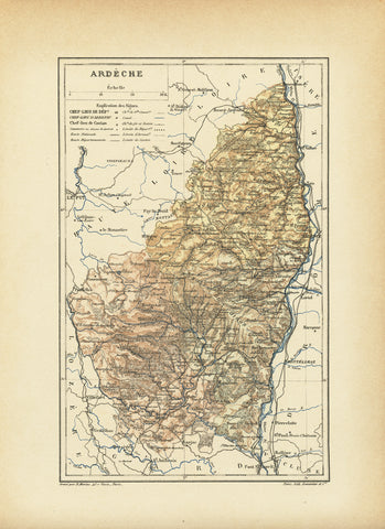 1892 Ardeche map