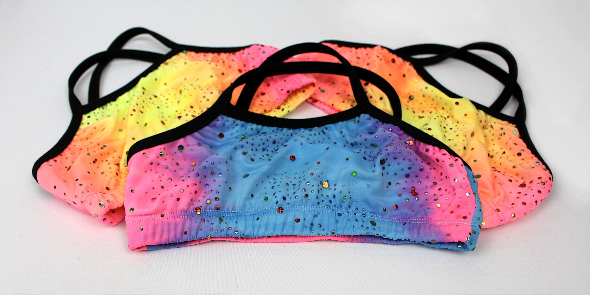 K-Lee Designs cute pastel dance crop tops with sequins made and designed in Brisbane Australia