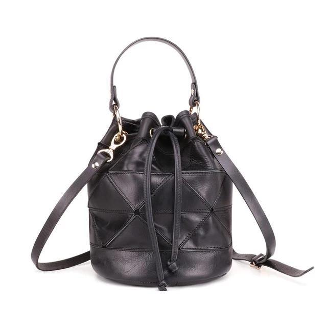 womens leather bucket bag