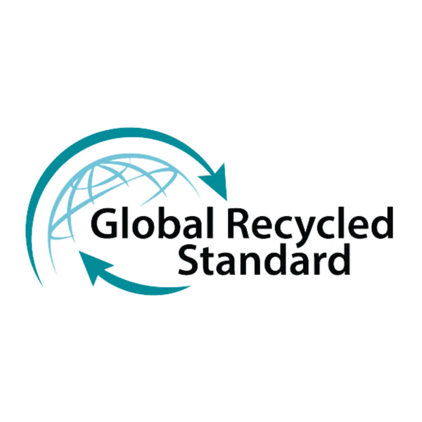 Global Recycled Standard logo viestii kierrätettyjen materiaalien käytöstä