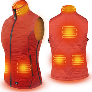 ARRIS Size Adjustable 7.4V Battery Orange Electric Heated Vest Clothing for Women Hiking Camping