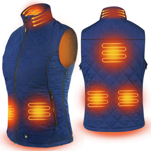 ARRIS Size Adjustable 7.4V Battery Blue Electric Heated Vest Clothing for Women