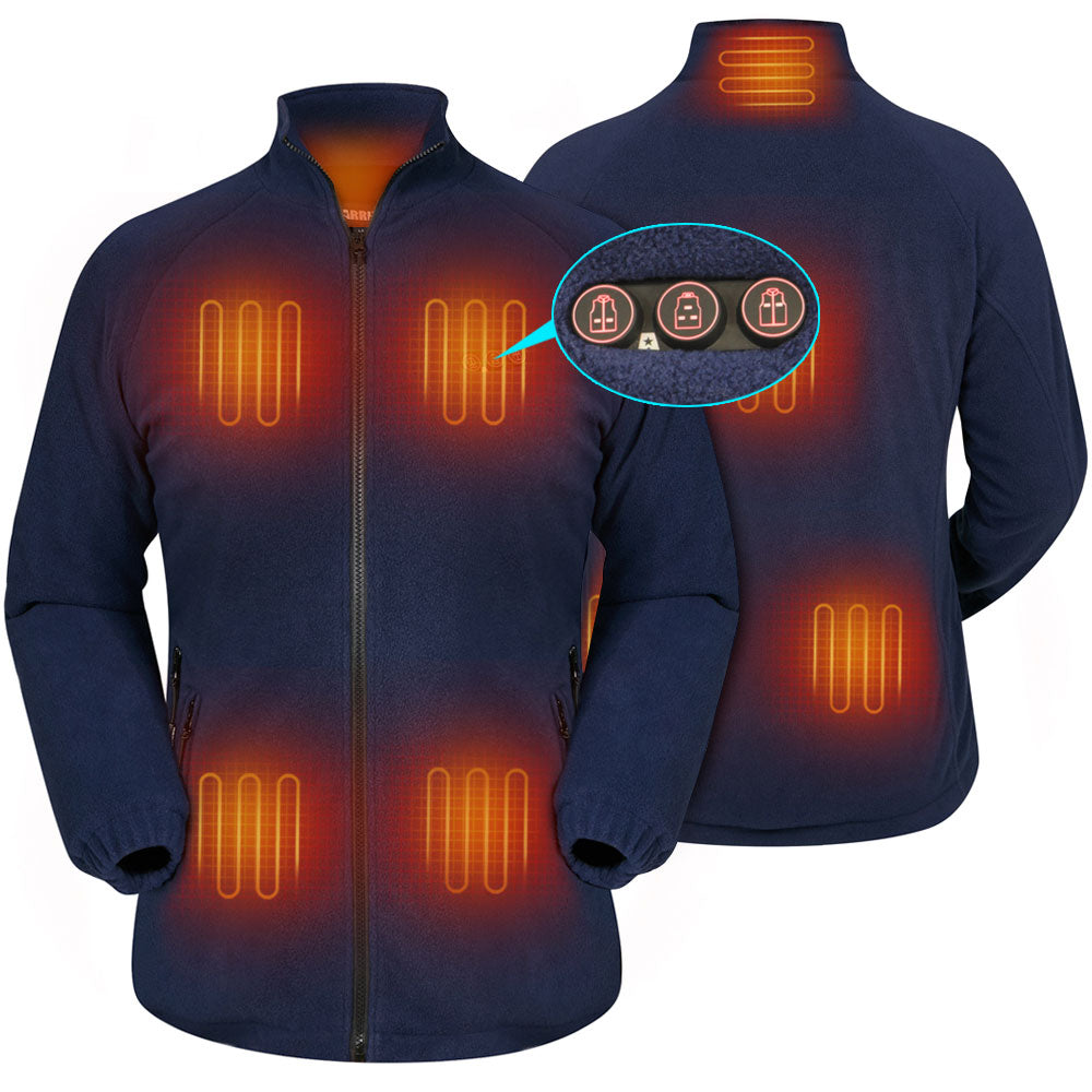 ARRIS Women`s Heated Fleece Jacket with Battery, Electric Heating Coat