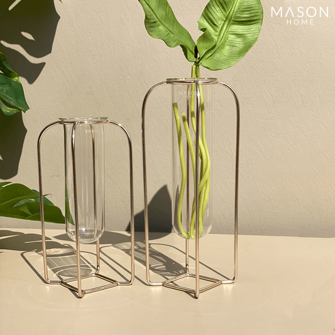 This is a product image of Morocco Test Tube Holders Gold on www.masonhome.in