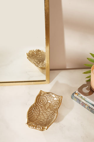 This is a product image of Luxe Owl Trinket Tray on www.masonhome.in