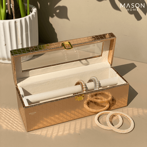 This is a product image of Bangle Organiser - Rose Gold on www.masonhome.in