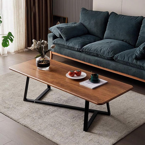 This is a product image of Seoul Rectangular Coffee Table - Brown on www.masonhome.in