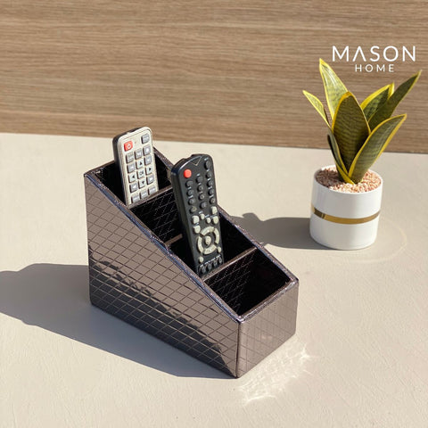 This is a product image of Remote Holder - Gun Metal on www.masonhome.in