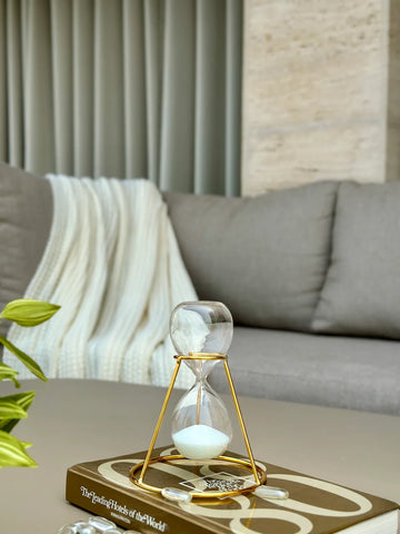 This is a product image of Regal Gilded Hourglass on www.masonhome.in