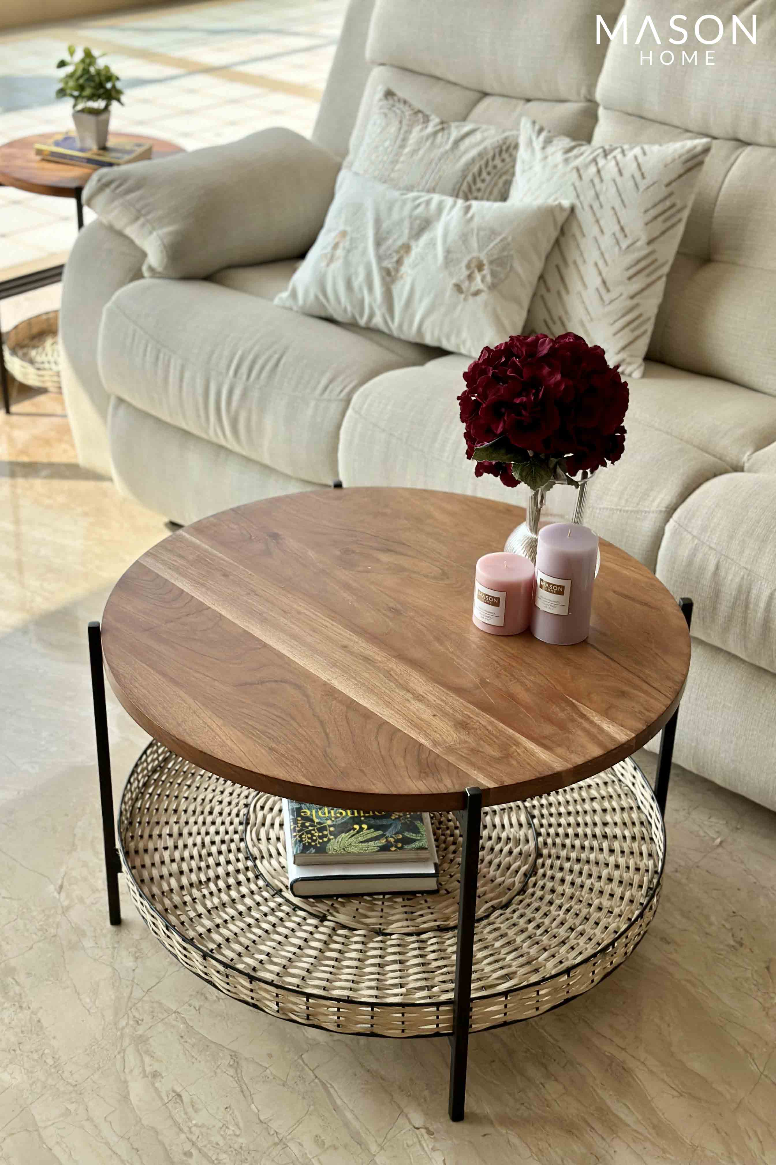 Manila Rattan & Acacia Center Table, Mason Home by Amarsons - Lifestyle &  Decor