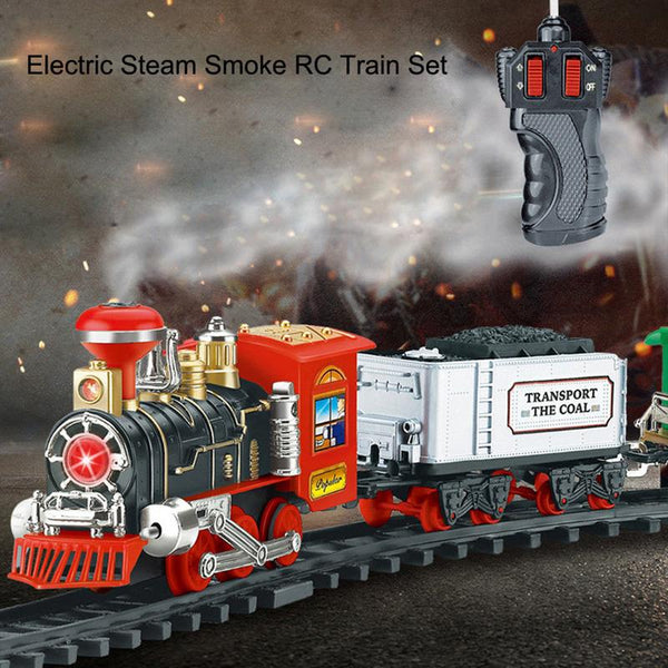 electric train set with smoke