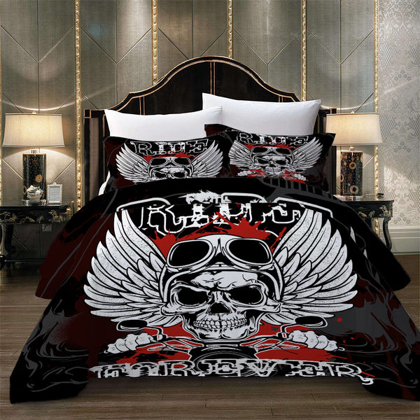 Rock Skull Duvet Cover Set All Things Everyone Shop