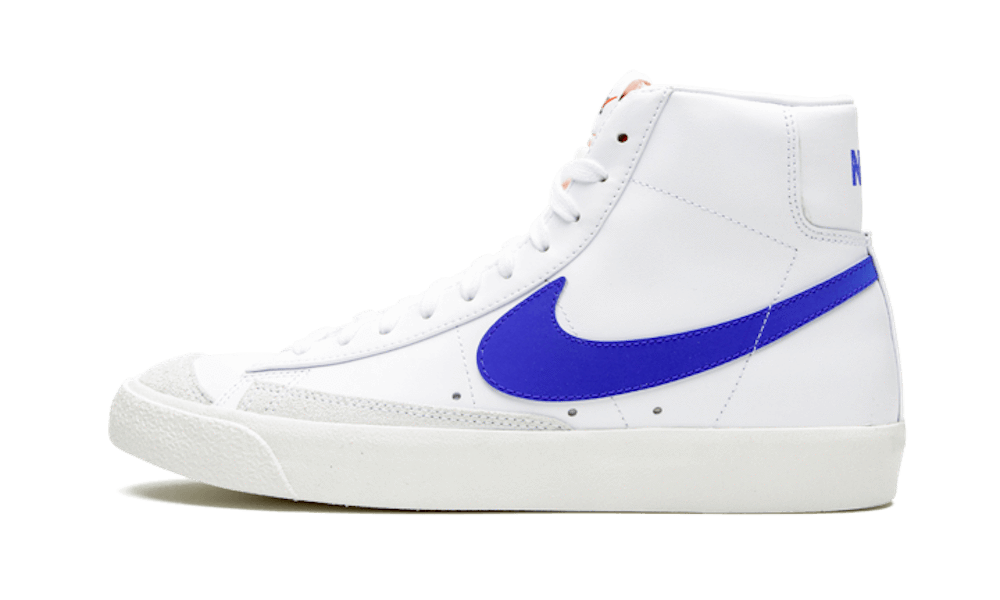 nike blazer white blue