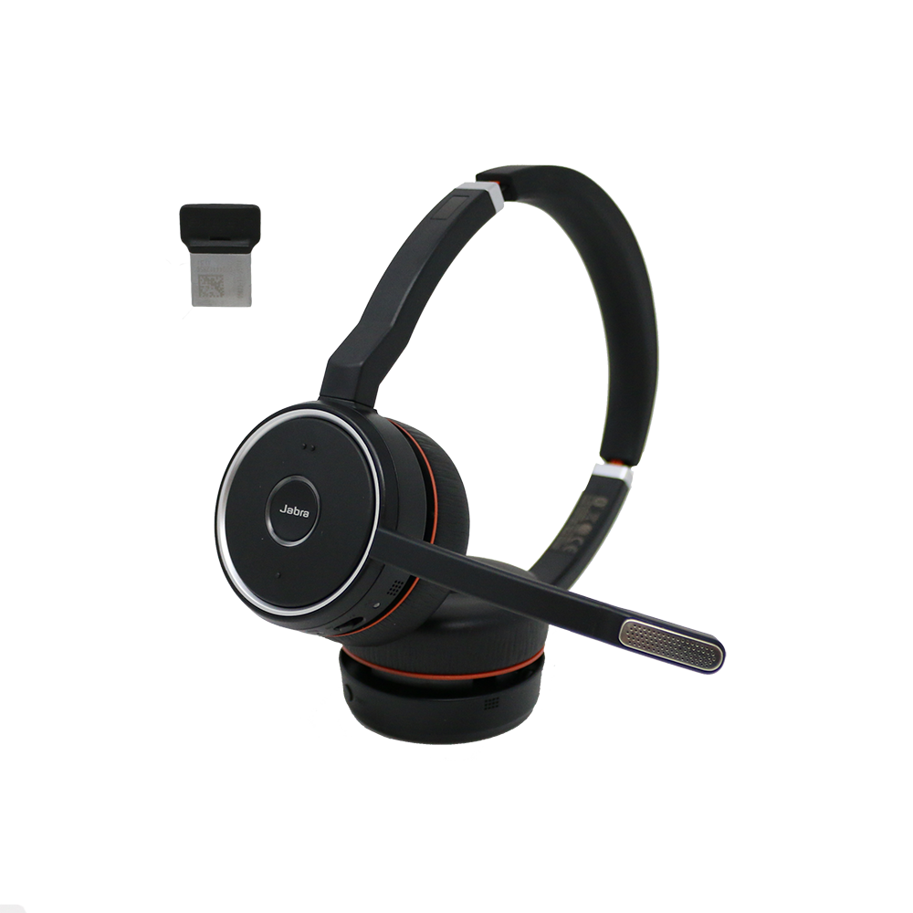heilig lengte afbreken Jabra Evolve 75 DUO UC Bluetooth Wireless Headset with USB Dongle (Cer –  Renewed Headsets
