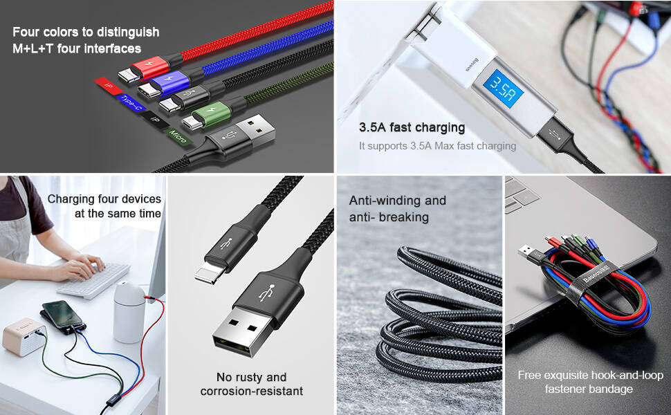 baseus 3 in 1 usb type c cable