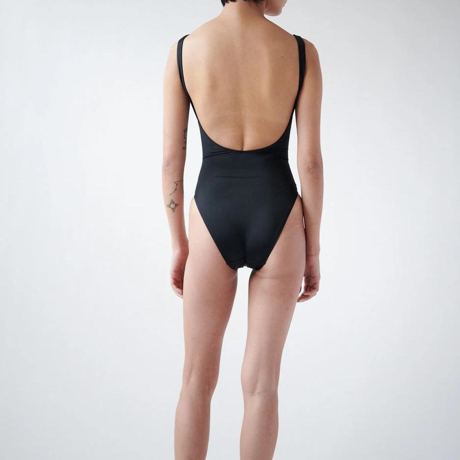 Nu Swim Pistachio Scoop Back 1 Piece Black Azaleas